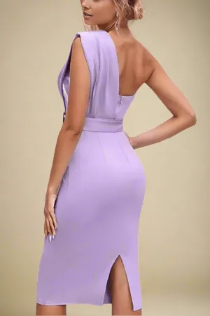 Ione Bandage Midi Dress - Violet Purple