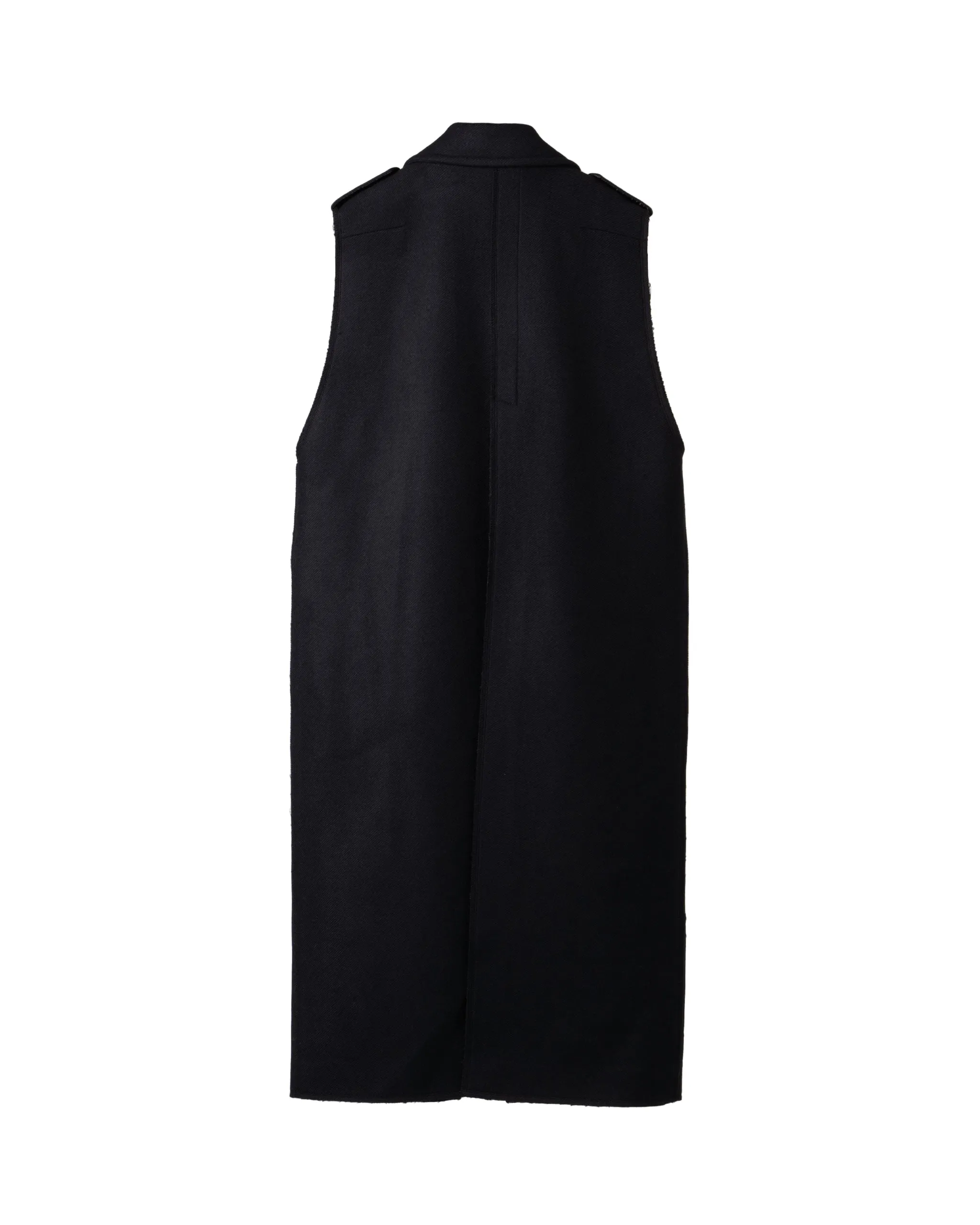 ISABEL BENENATO | LONG SLEEVELESS WOOL COAT