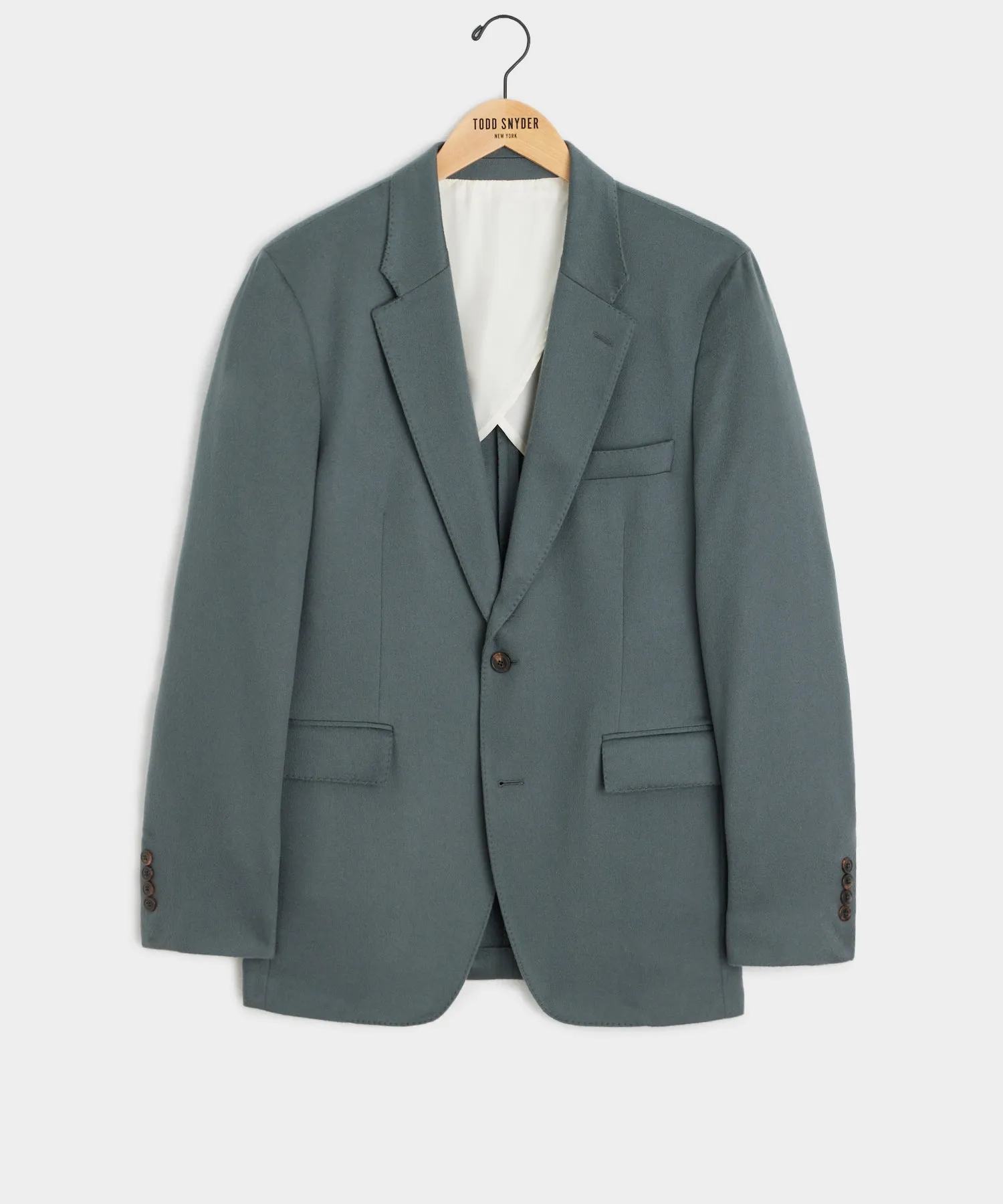 Italian Cashmere Sutton Jacket in Slate Blue