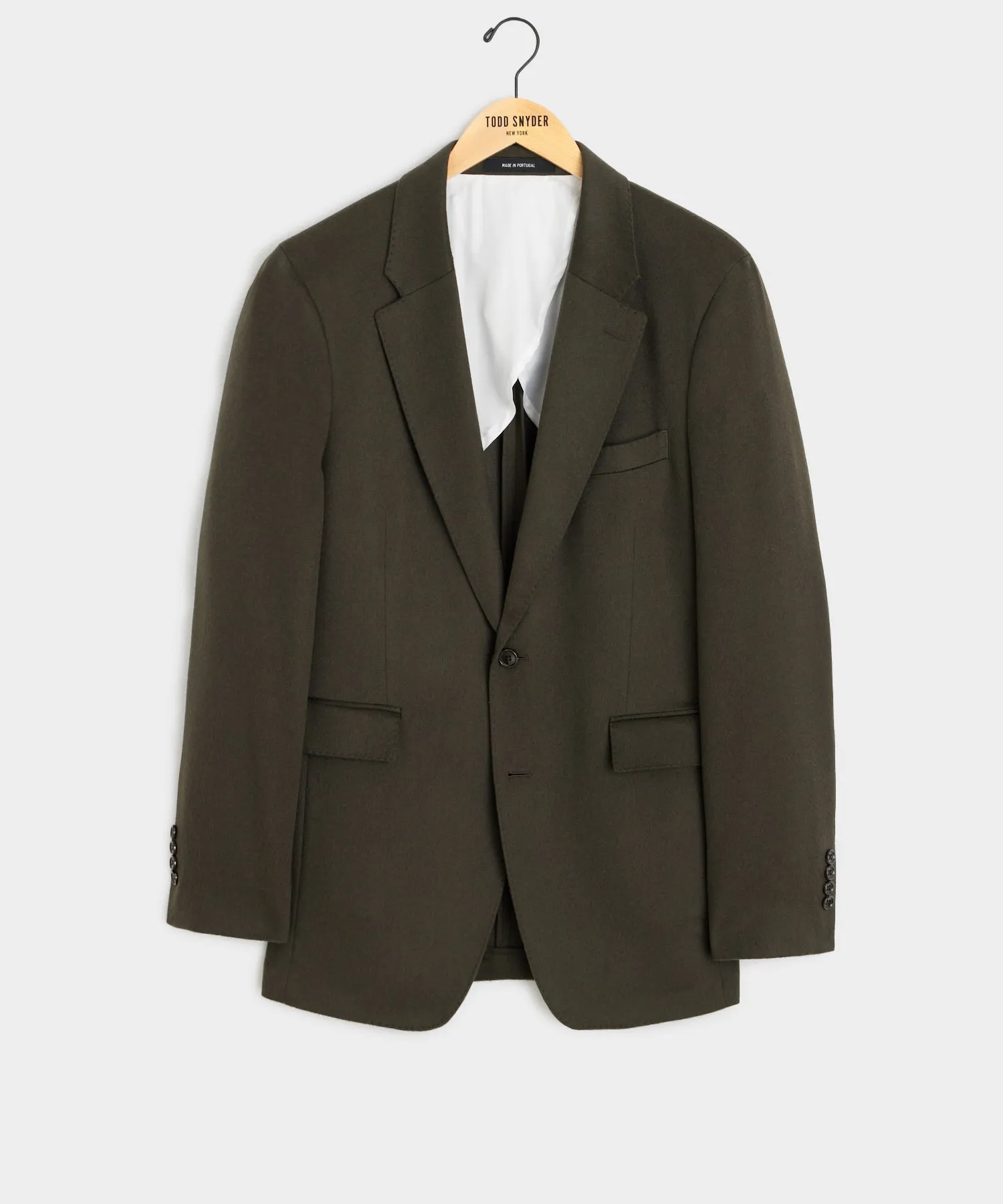 Italian Cashmere Sutton Jacket in Snyder Olive