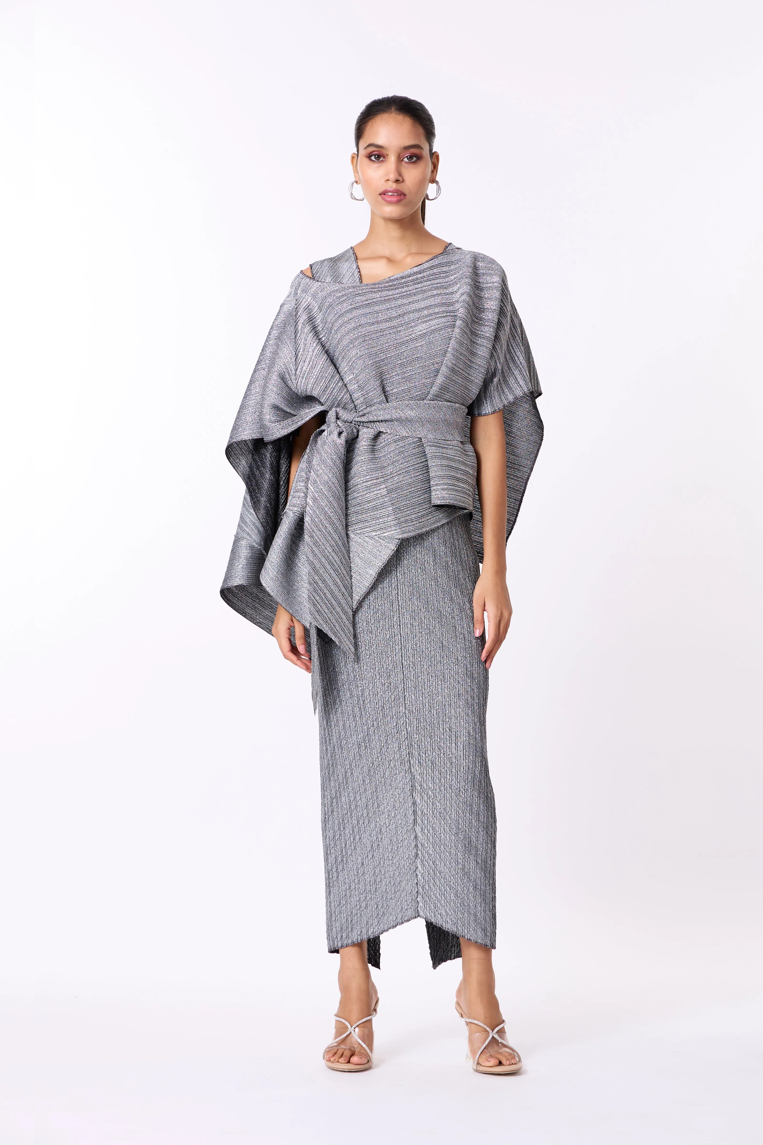 Kallista Cape Gown - Silver