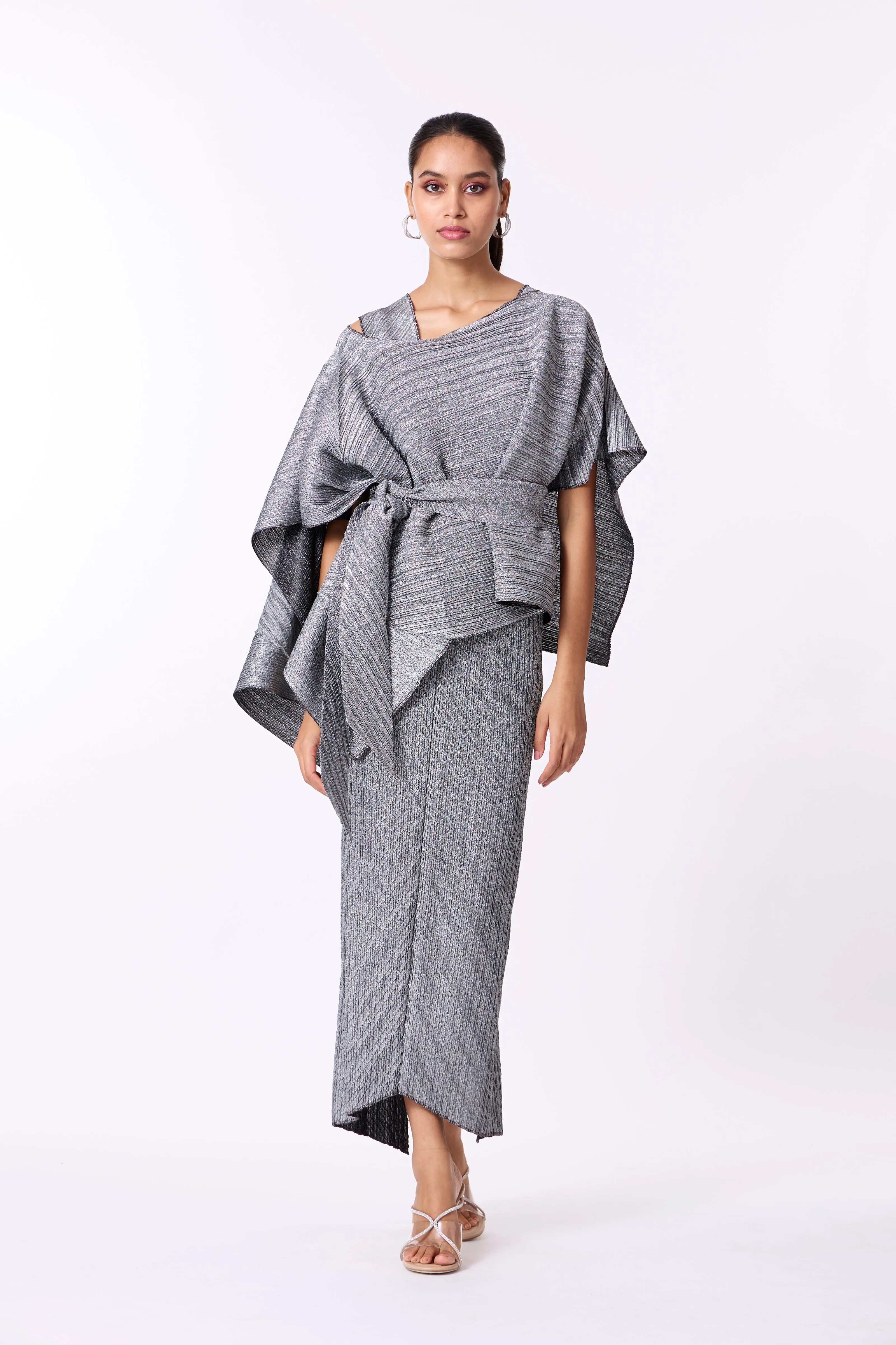 Kallista Cape Gown - Silver