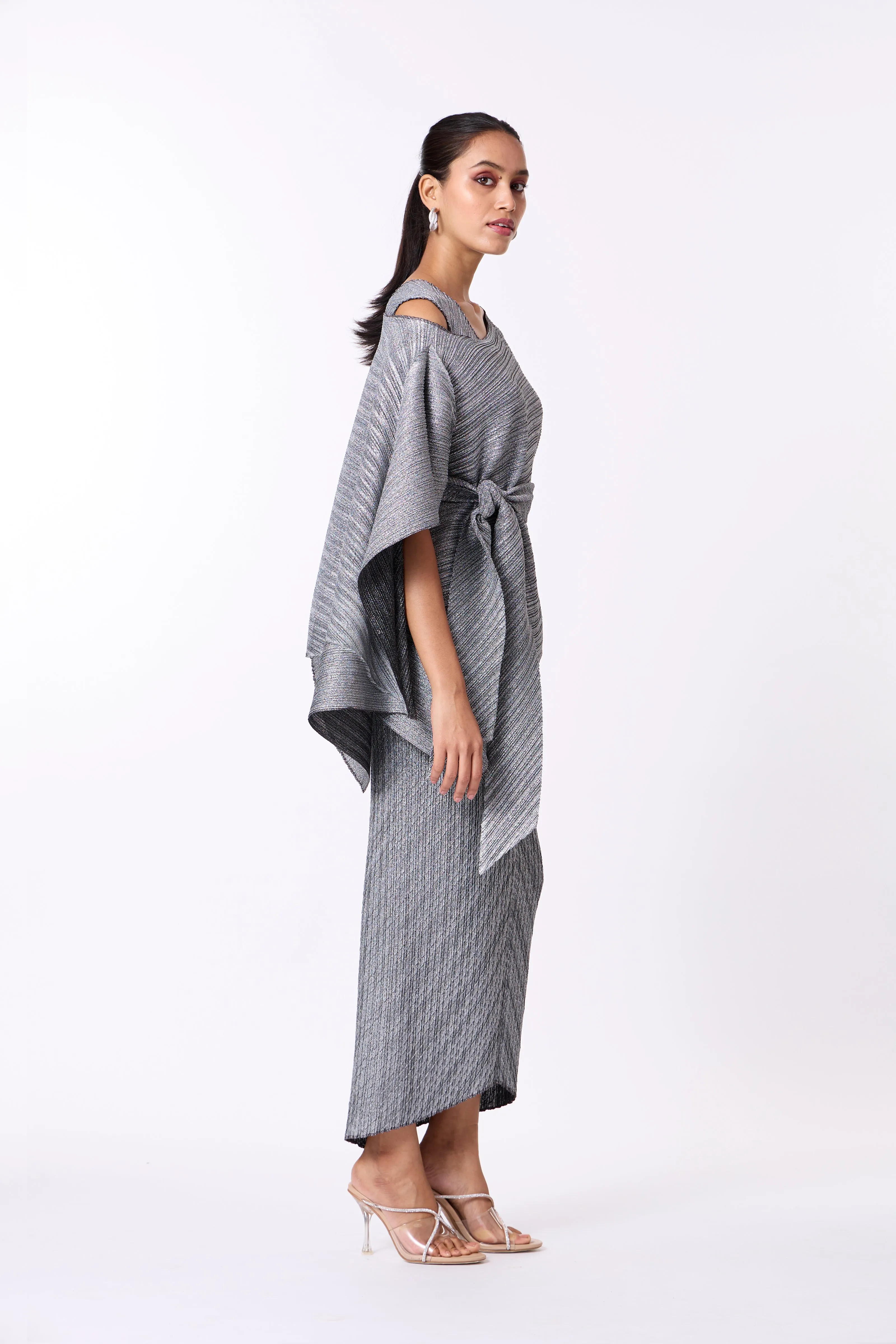 Kallista Cape Gown - Silver