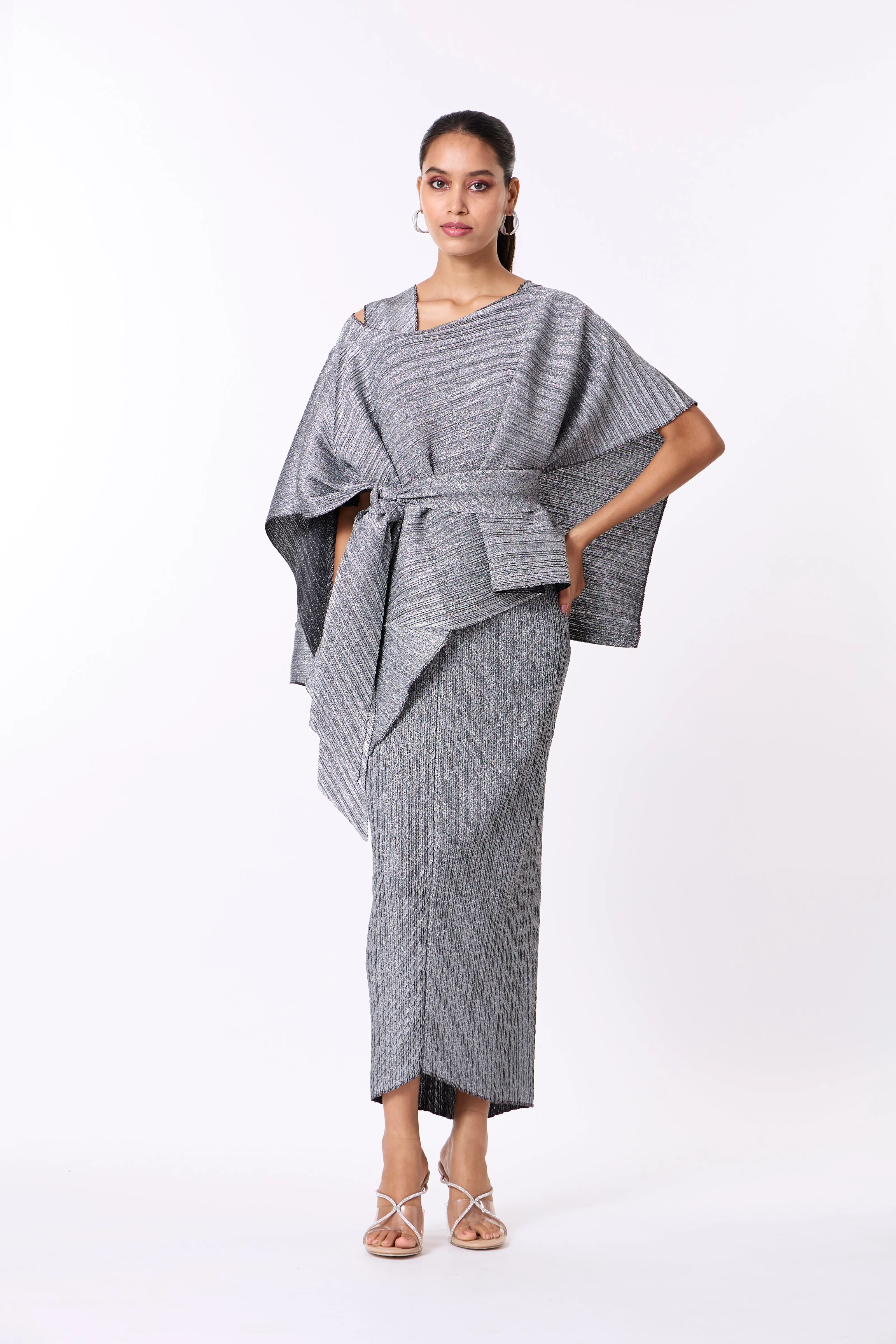 Kallista Cape Gown - Silver