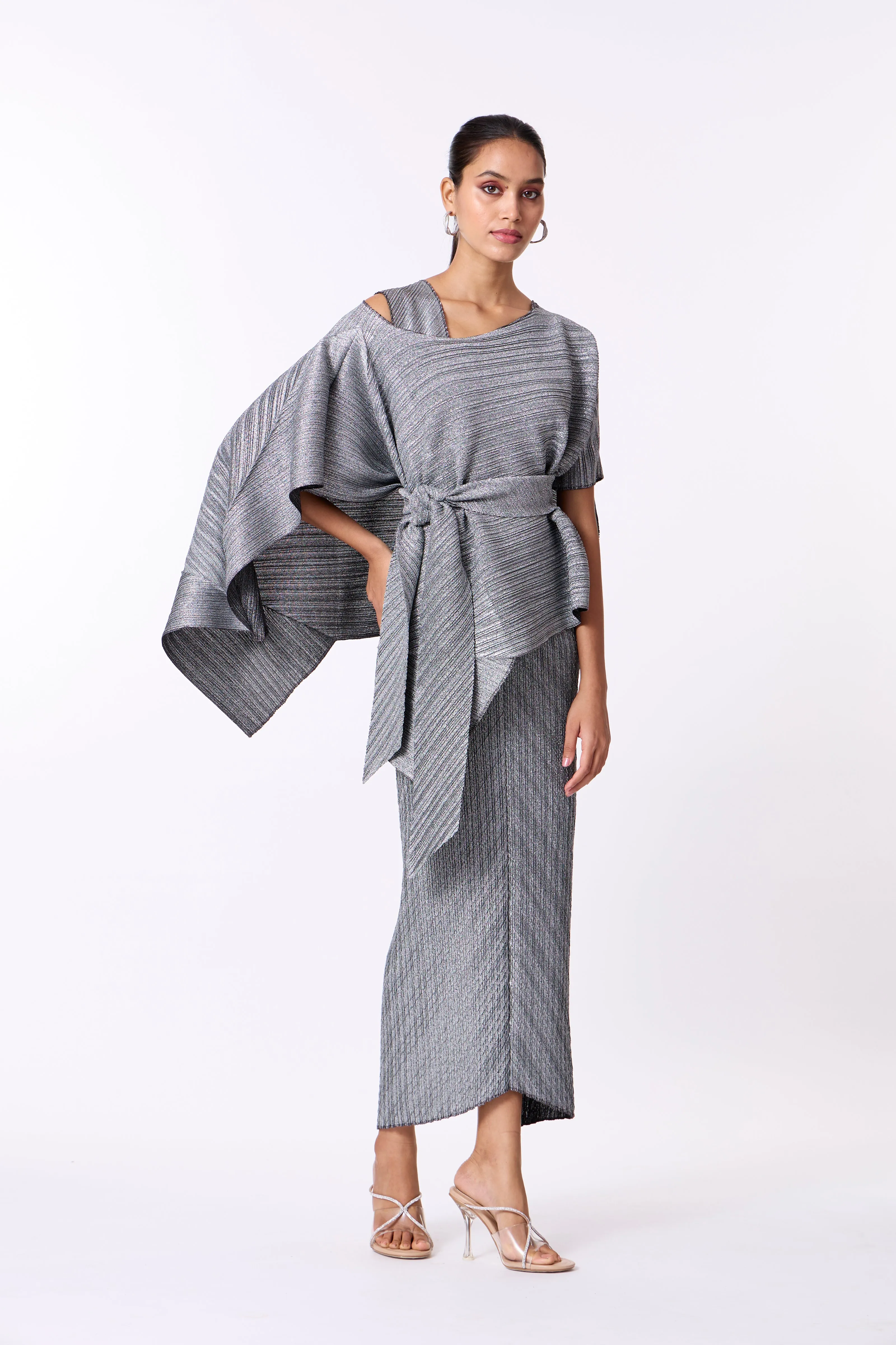 Kallista Cape Gown - Silver