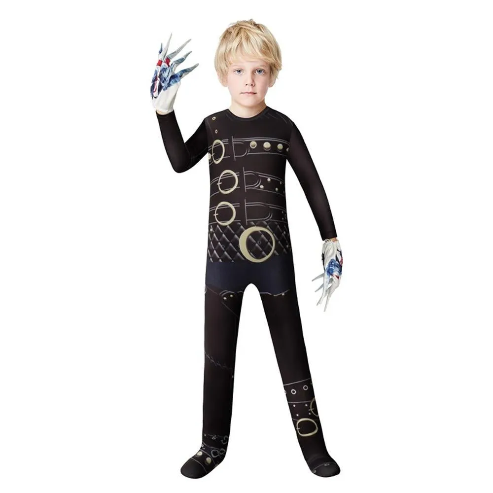 Kids Edward scissorhands costume Jumpsuit Halloween