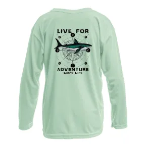 Kids Live for Adventure Shark Sun Shirt - UPF50 Beach Shirt