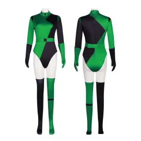 Kim Possible shego Costume Bodysuit Jumpsuit Swimsuit