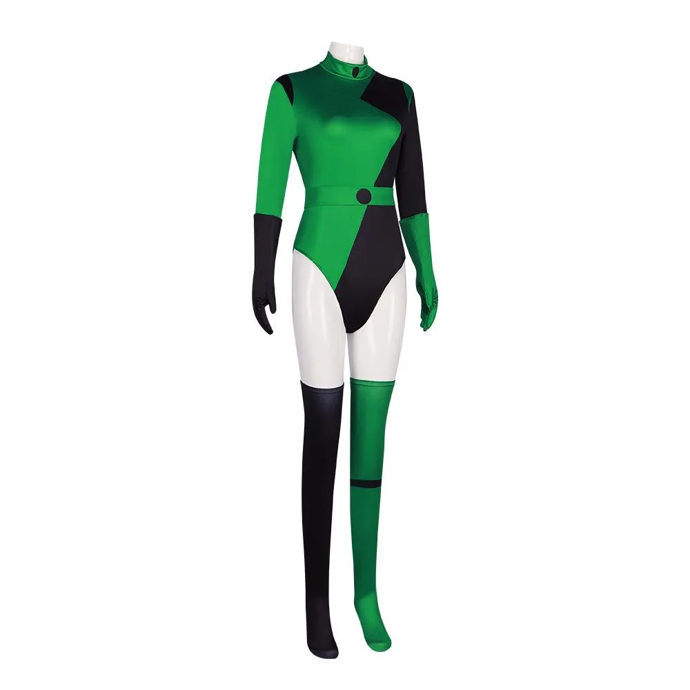 Kim Possible shego Costume Bodysuit Jumpsuit Swimsuit