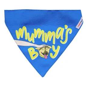 Lana Paws Mumma's Boy Adjustable Dog Bandana/Scarf, Blue