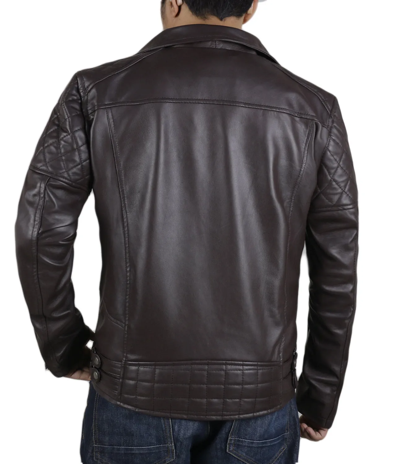 Leather Jackets Hub Mens Genuine Lambskin Leather Jacket (Black, Double Rider Jacket) - 1501492