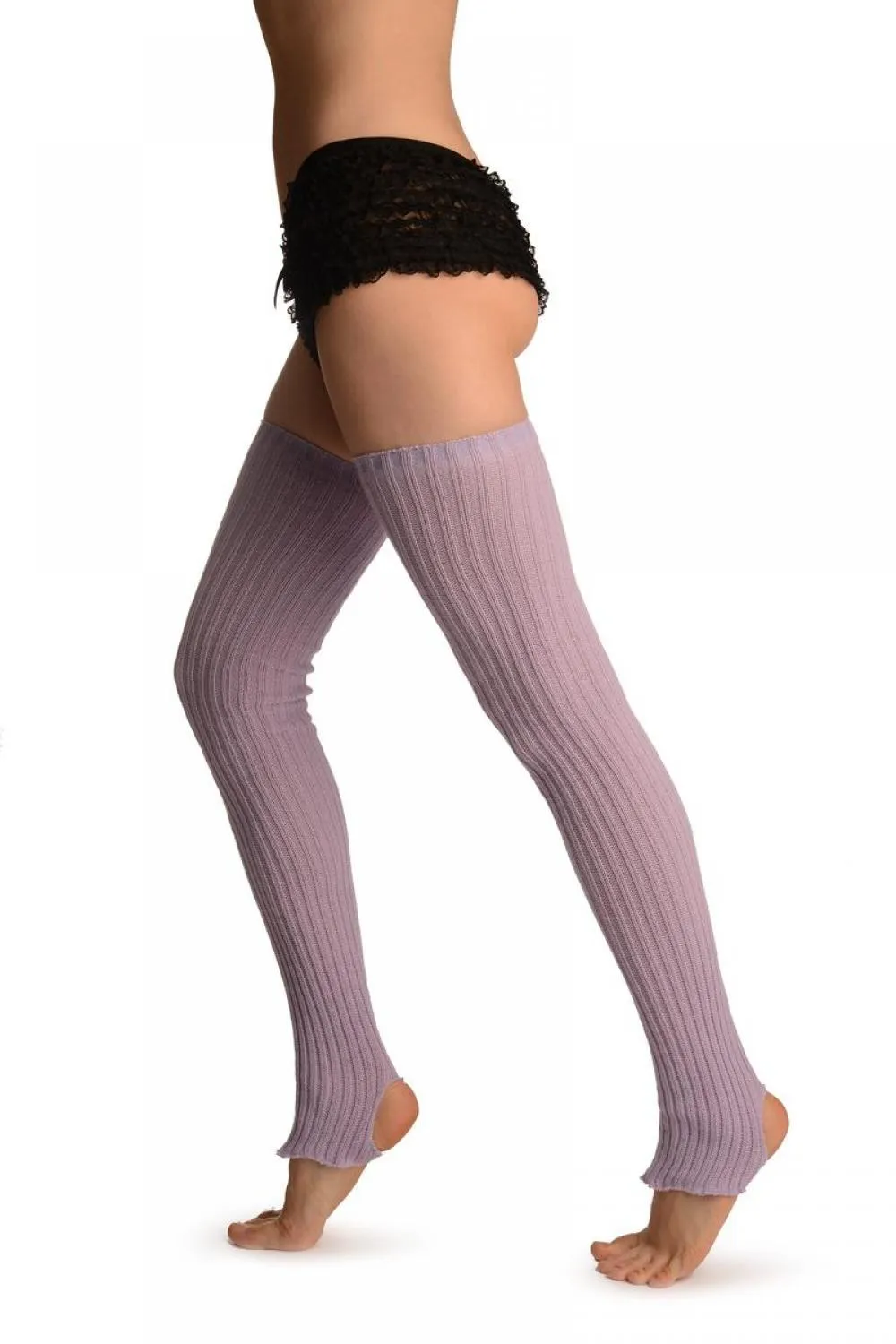 Lilac Purple Stirrup Dance/Ballet Leg Warmers