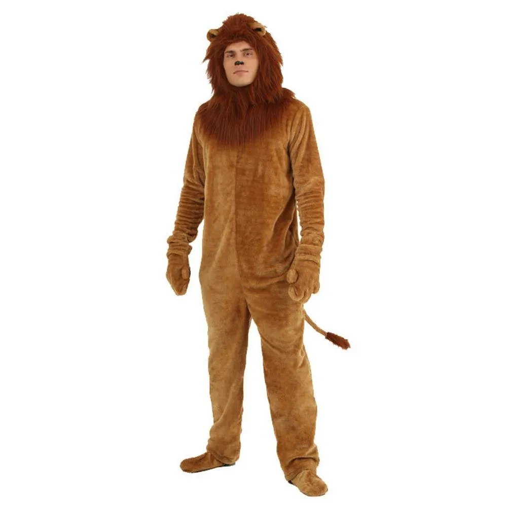 lion costume wizard of oz real animal party Cosplay Adult Kids Matching