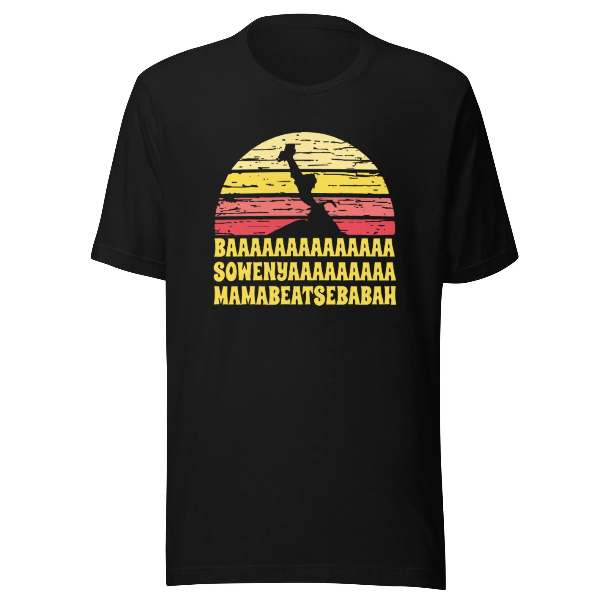 Lion King T-shirt Bawsowenyamamabeatsebaabah 100% Coton Unisex Crew Neck Top