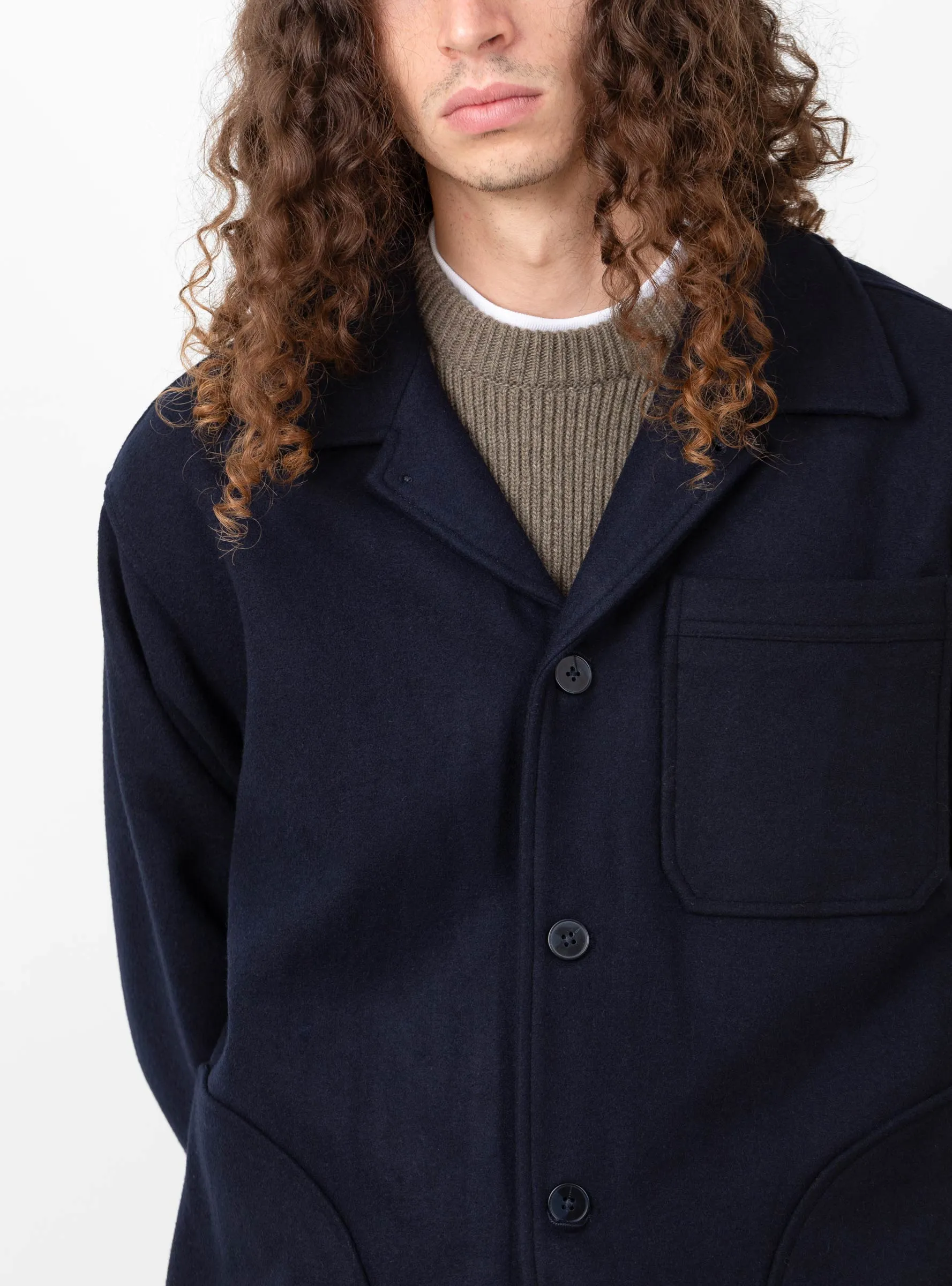 Lodge Wool Jacket Navy