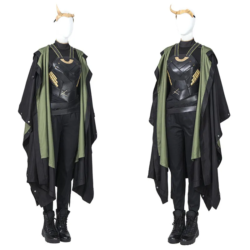 Loki Season 1 Sylvie Laufeydottir Cosplay Female Variant Loki Costume Halloween Party Suit