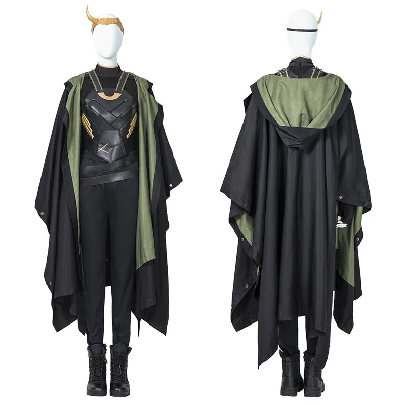 Loki Season 1 Sylvie Laufeydottir Cosplay Female Variant Loki Costume Halloween Party Suit