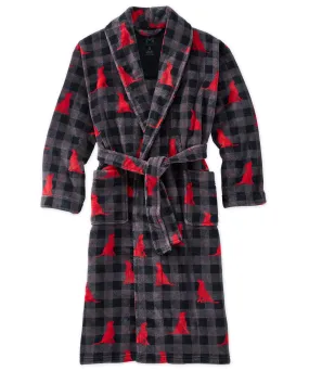 Majestic Labrador Plaid Shawl Robe