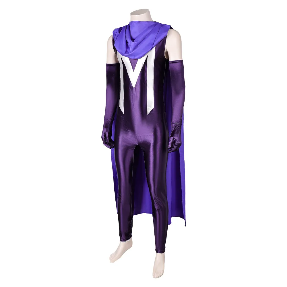 Max Eisenhardt Purple Jumpsuit With Cloak Party Carnival Halloween Cosplay Costume