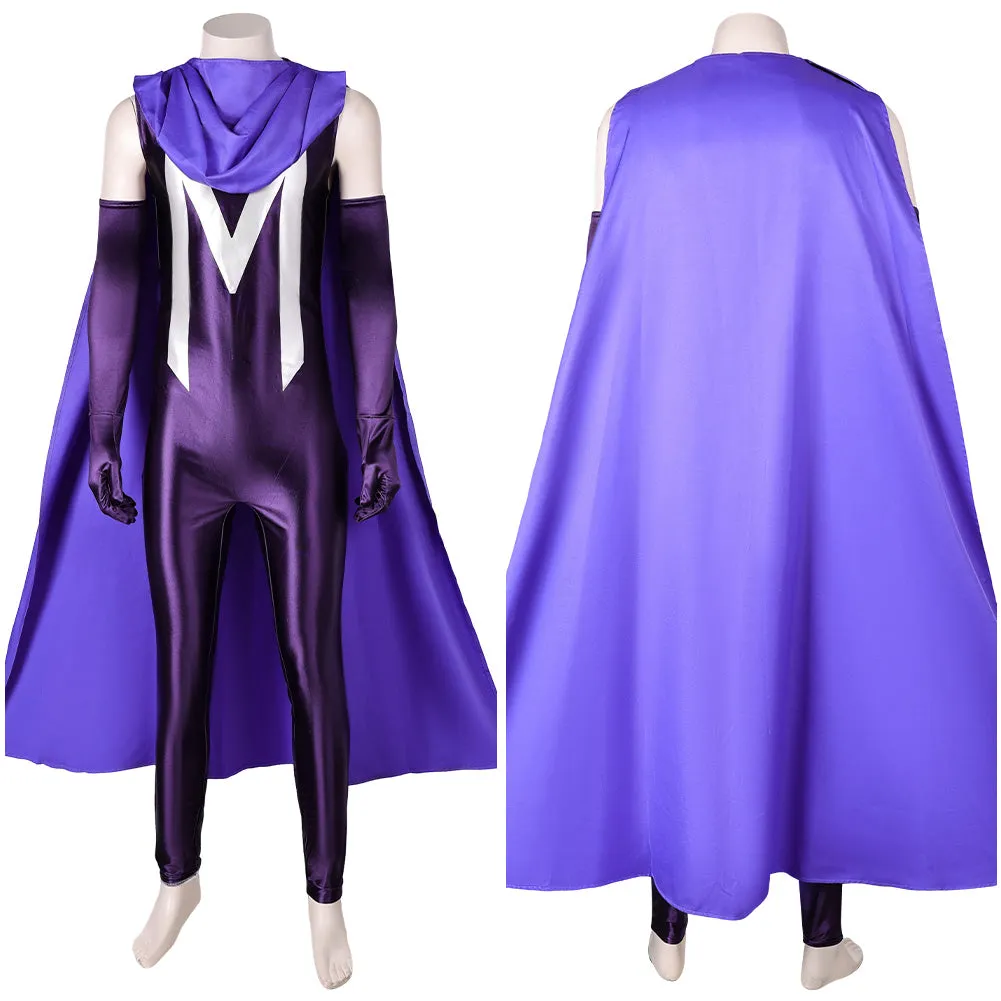 Max Eisenhardt Purple Jumpsuit With Cloak Party Carnival Halloween Cosplay Costume