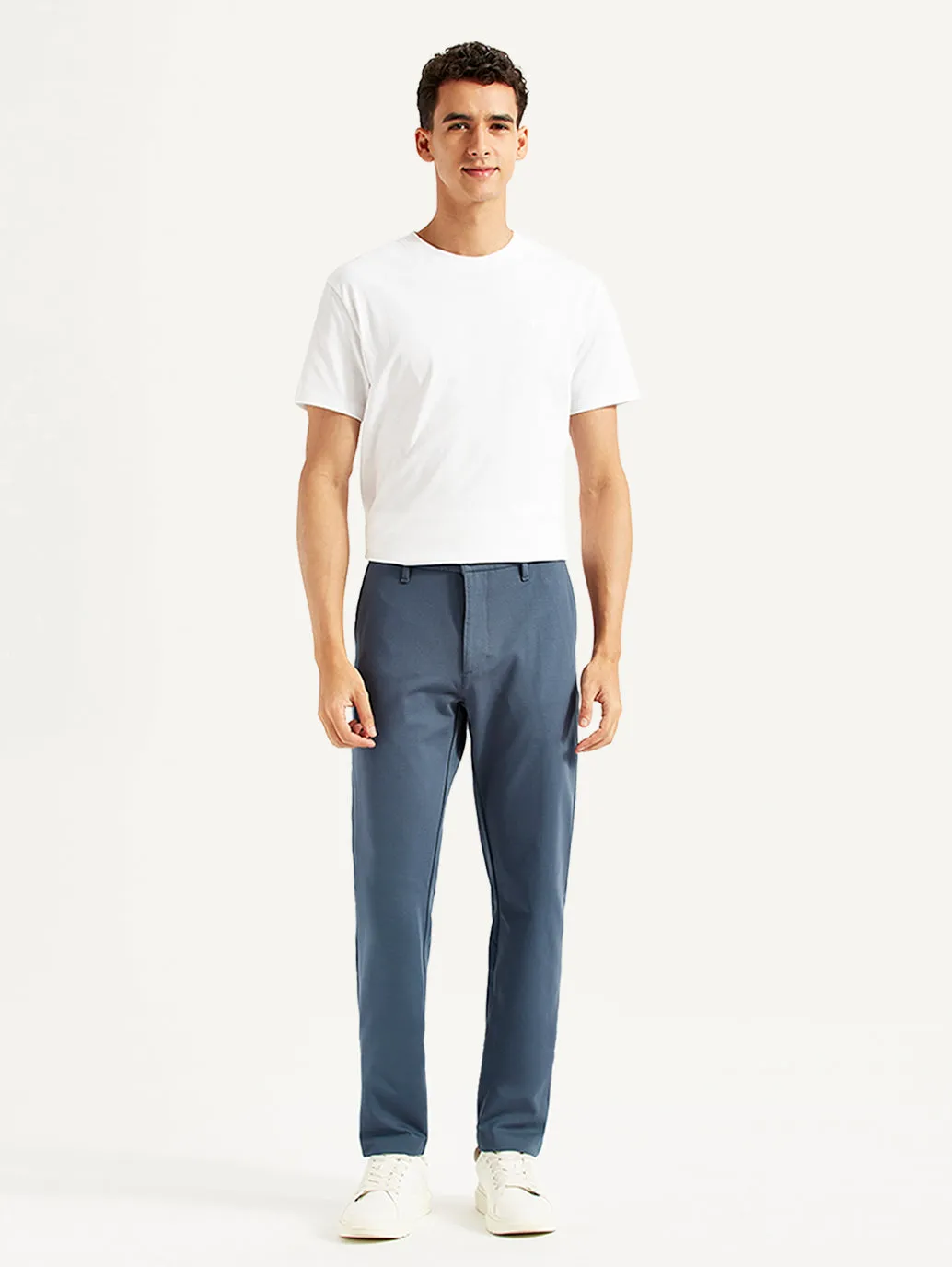 Men's Blue Slim Fit Chinos