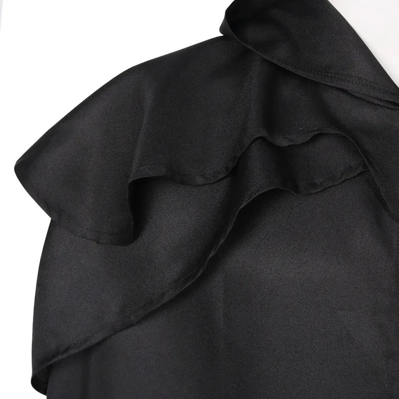 Men's Hooded Cape Robe Cloak Knight Costume Gothic Halloween Cosplay Costume Robe Wizard Tunic