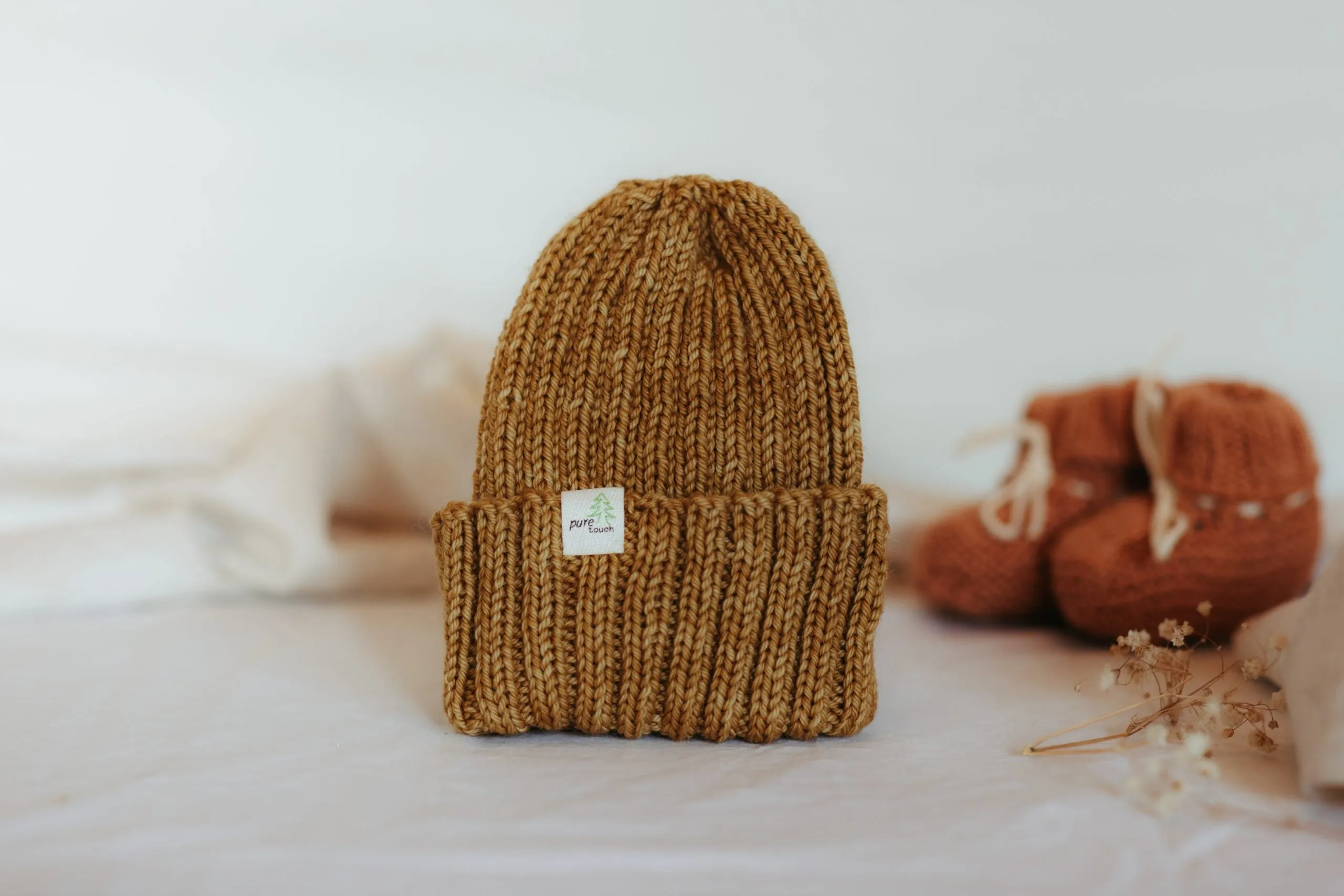 Merino Wool Baby Beanie | Wool Knitted Newborn Baby Caps