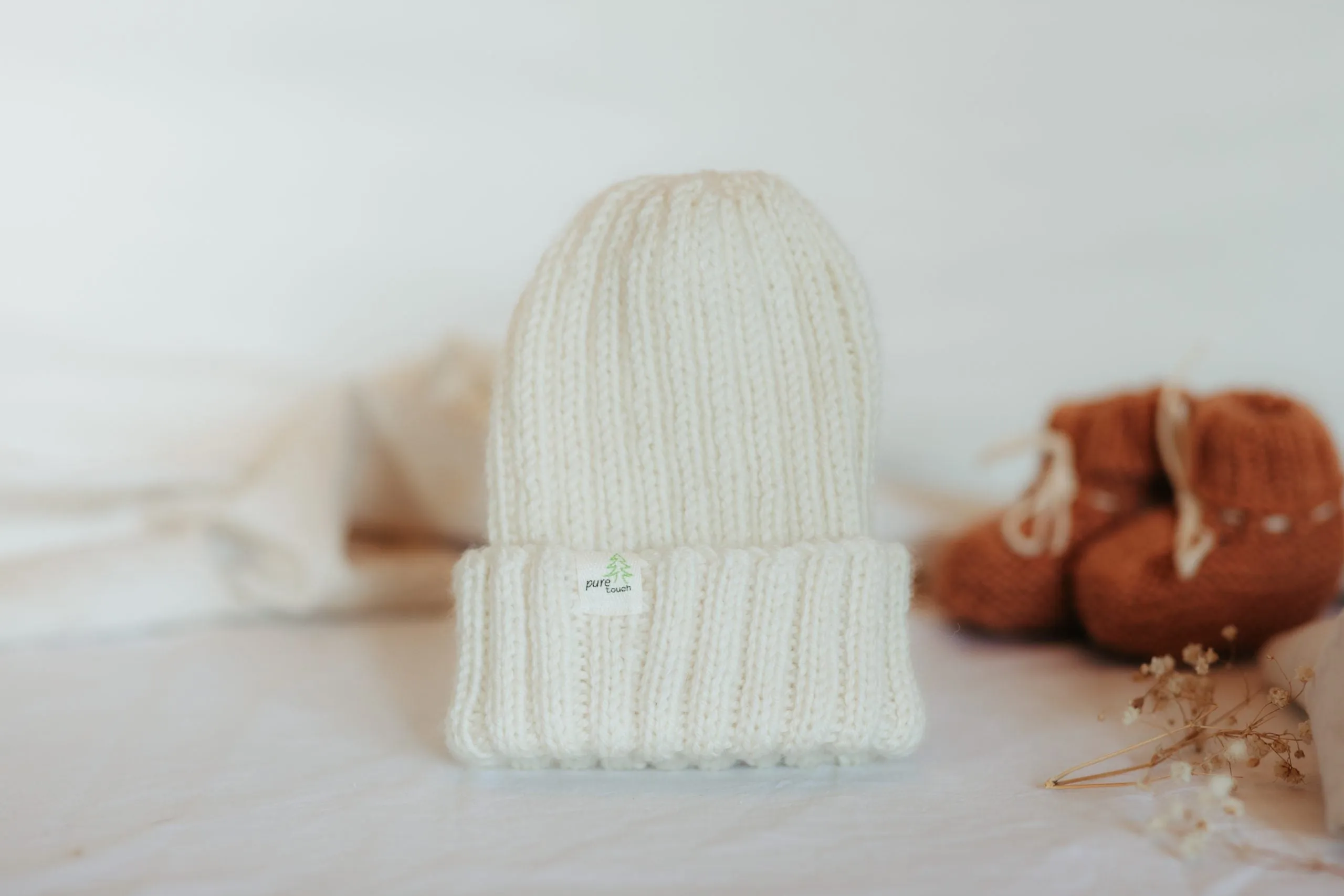 Merino Wool Baby Beanie | Wool Knitted Newborn Baby Caps