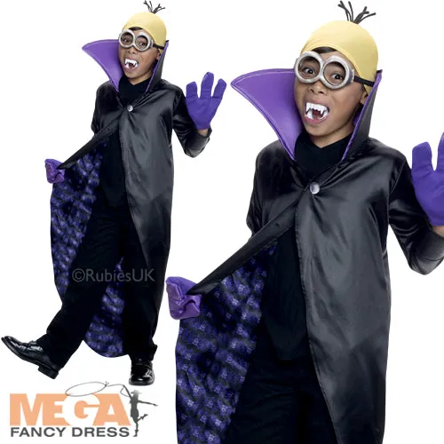 Minion Dracula Kids Costume Cartoon Outfit