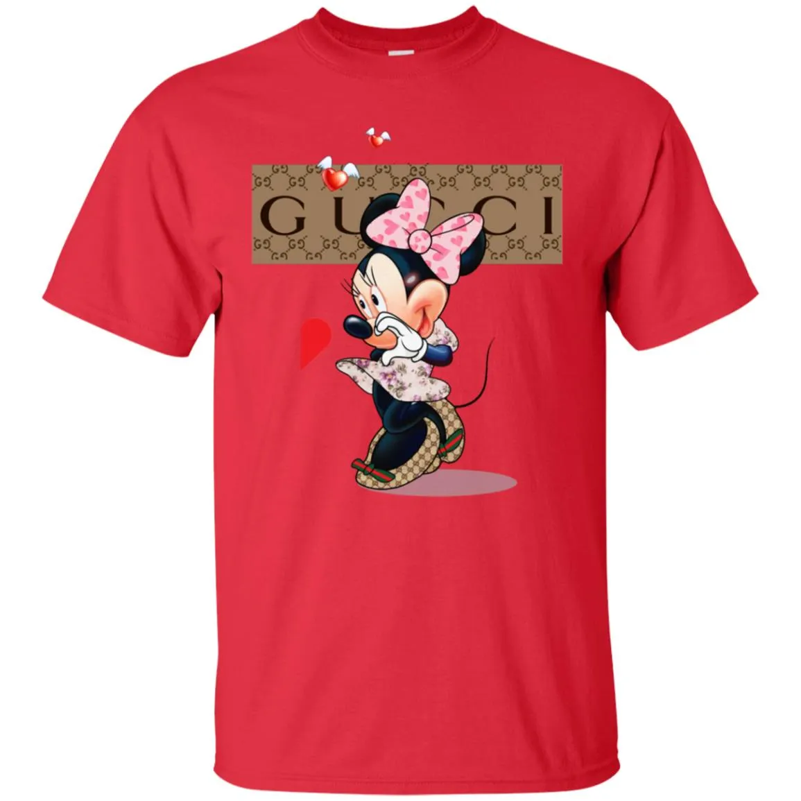 Minnie Mouse Love Couple T-shirt Valentine's Day T-shirt Men Cotton T-Shirt