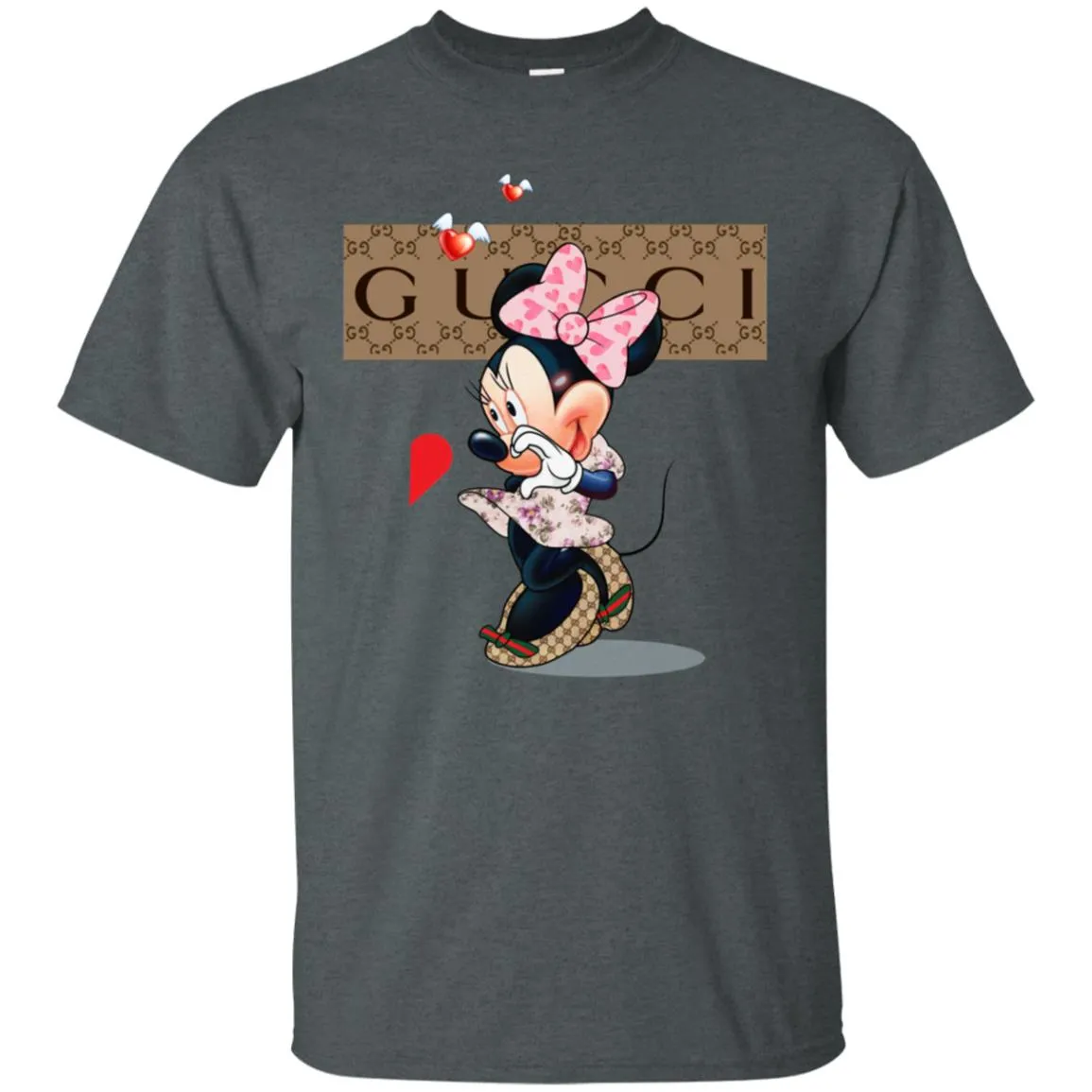 Minnie Mouse Love Couple T-shirt Valentine's Day T-shirt Men Cotton T-Shirt