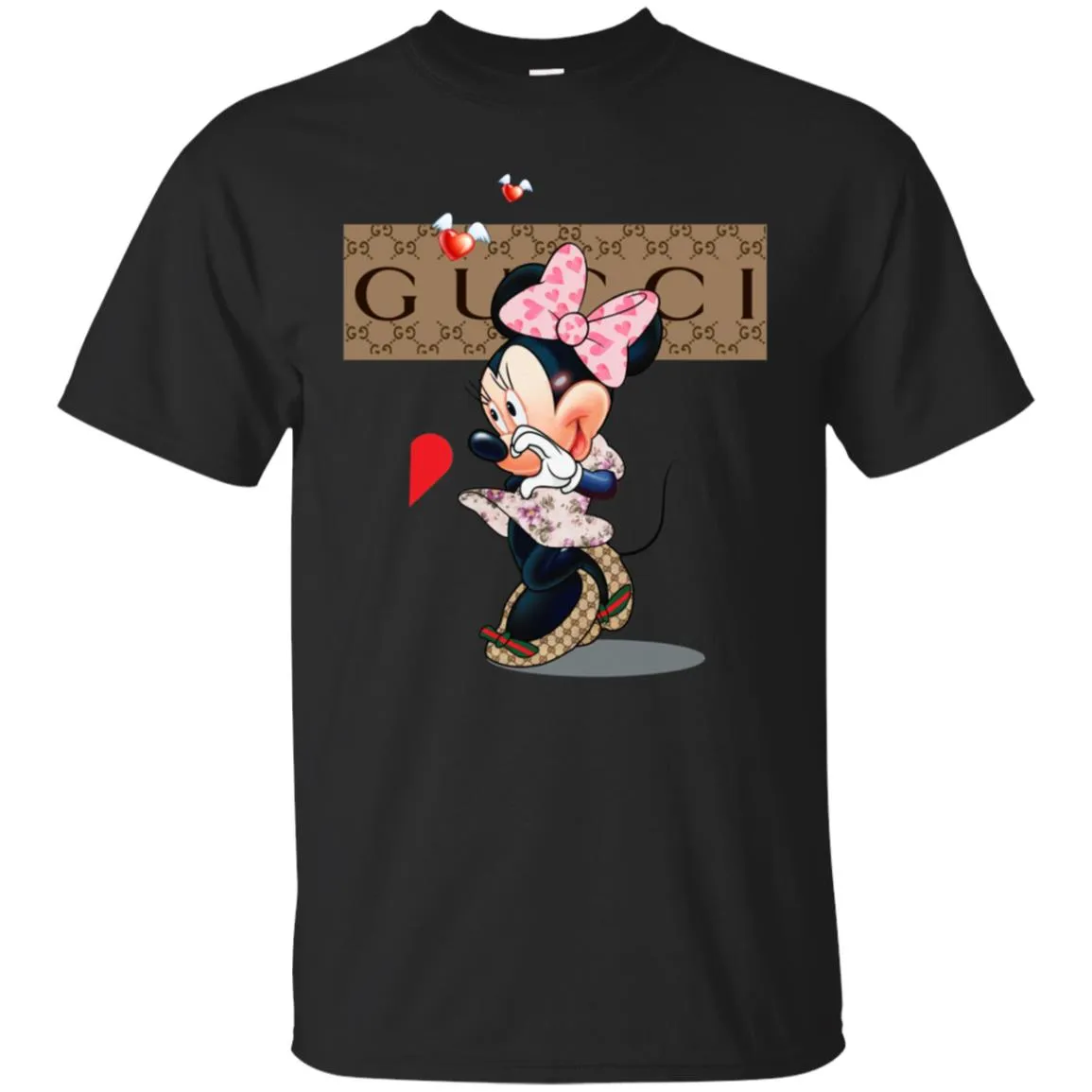 Minnie Mouse Love Couple T-shirt Valentine's Day T-shirt Men Cotton T-Shirt