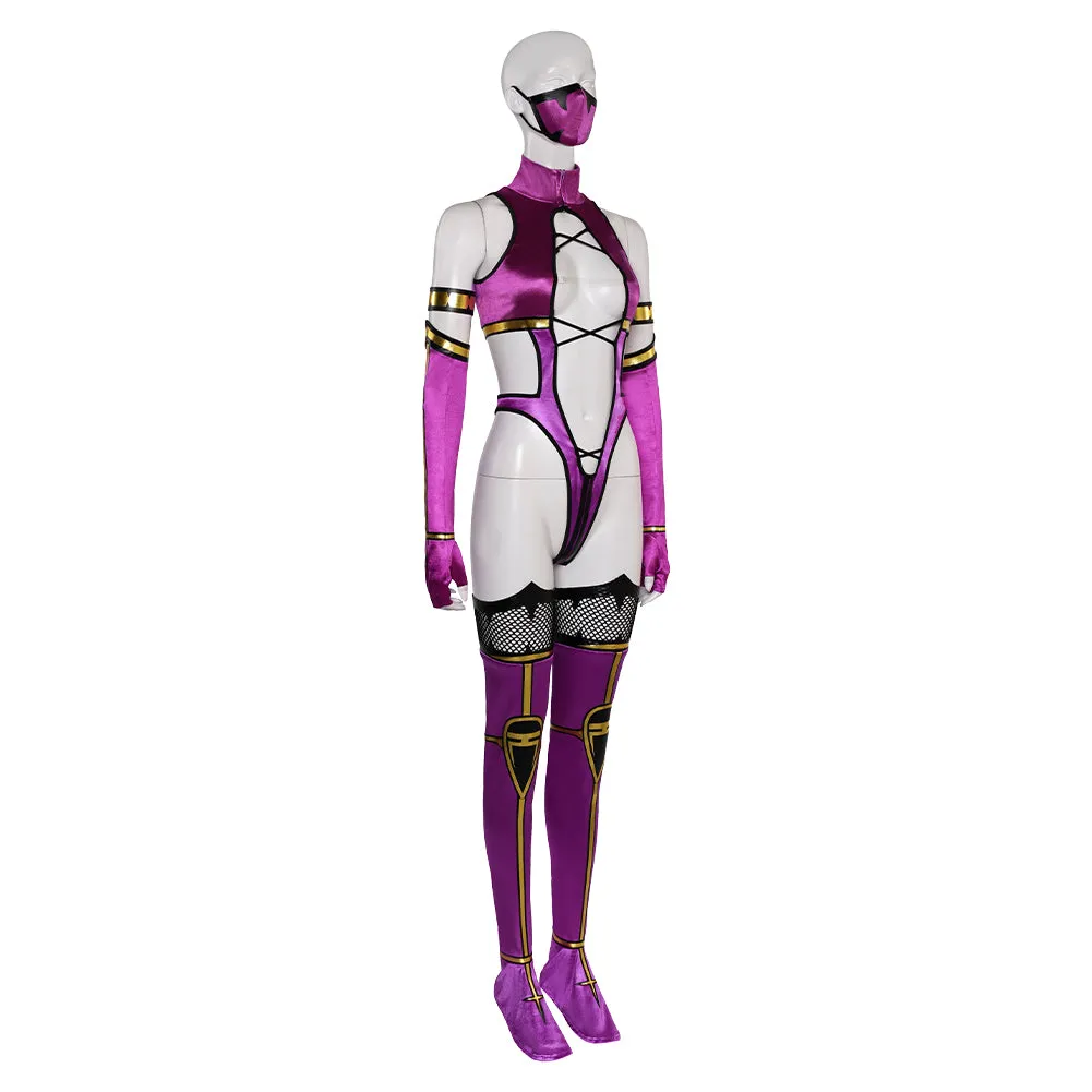 Mortal Kombat Mileena Women Purple Sexy Outfit Party Carnival Halloween Cosplay Costume