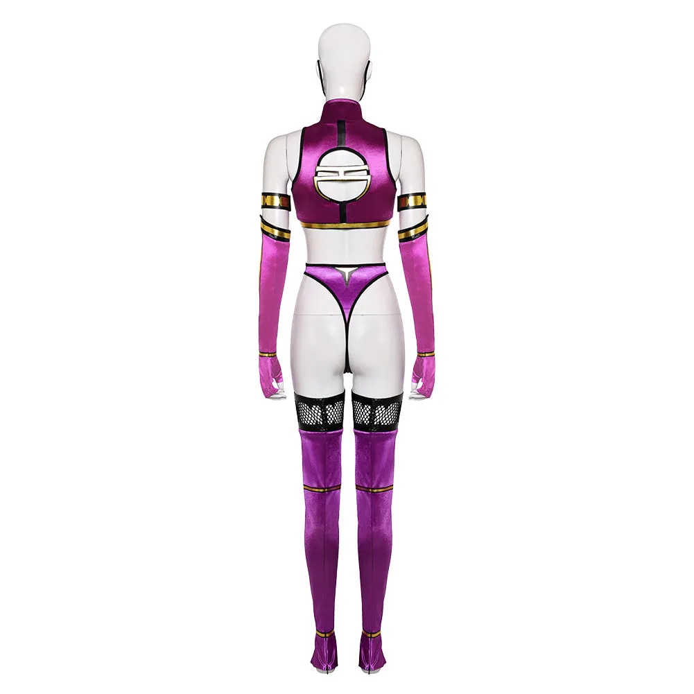 Mortal Kombat Mileena Women Purple Sexy Outfit Party Carnival Halloween Cosplay Costume