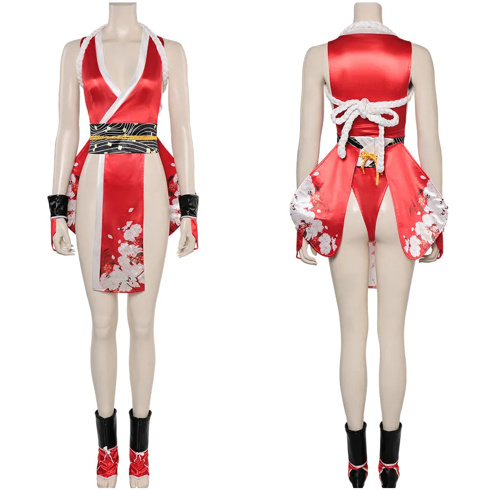 Mortal Kombat Nitara Mai Shiranui Red Outfits Party Carnival Halloween Cosplay Costume