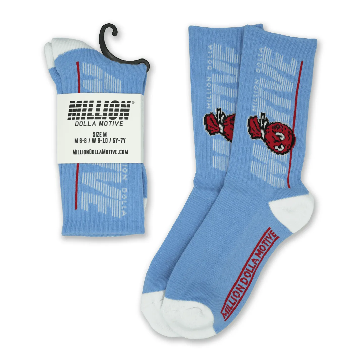 Motive - University Blue Crew Socks (2 Pairs)