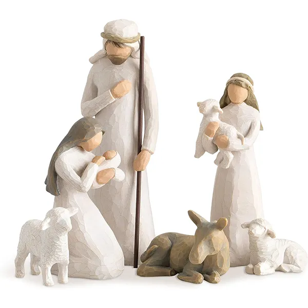 Nativity, Sculpted Hand-Painted Nativity Figures, 6-Piece Set