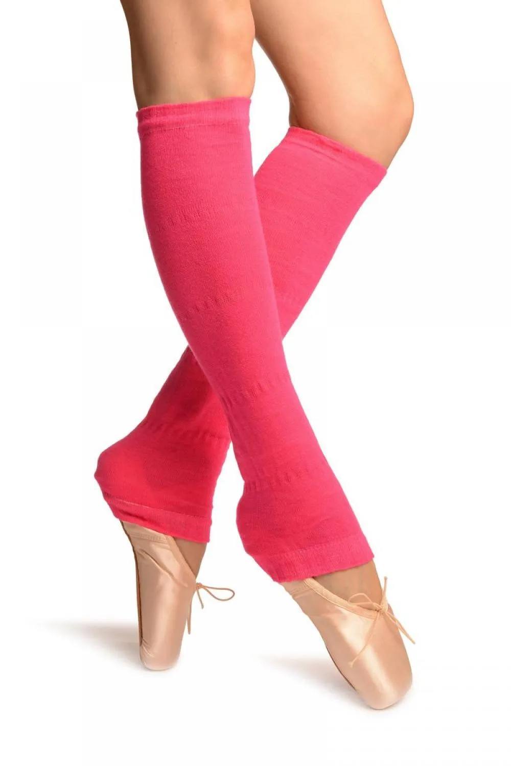 Neon Pink Gaufre Dance/Ballet Leg Warmers