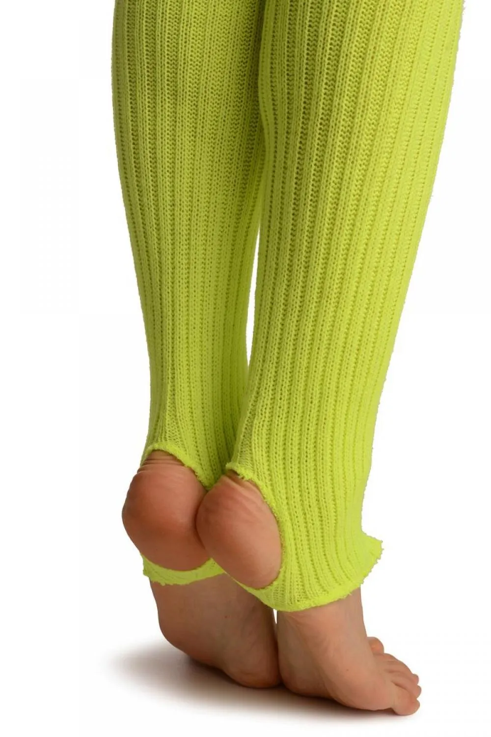 Neon Yellow Stirrup Dance/Ballet Leg Warmers