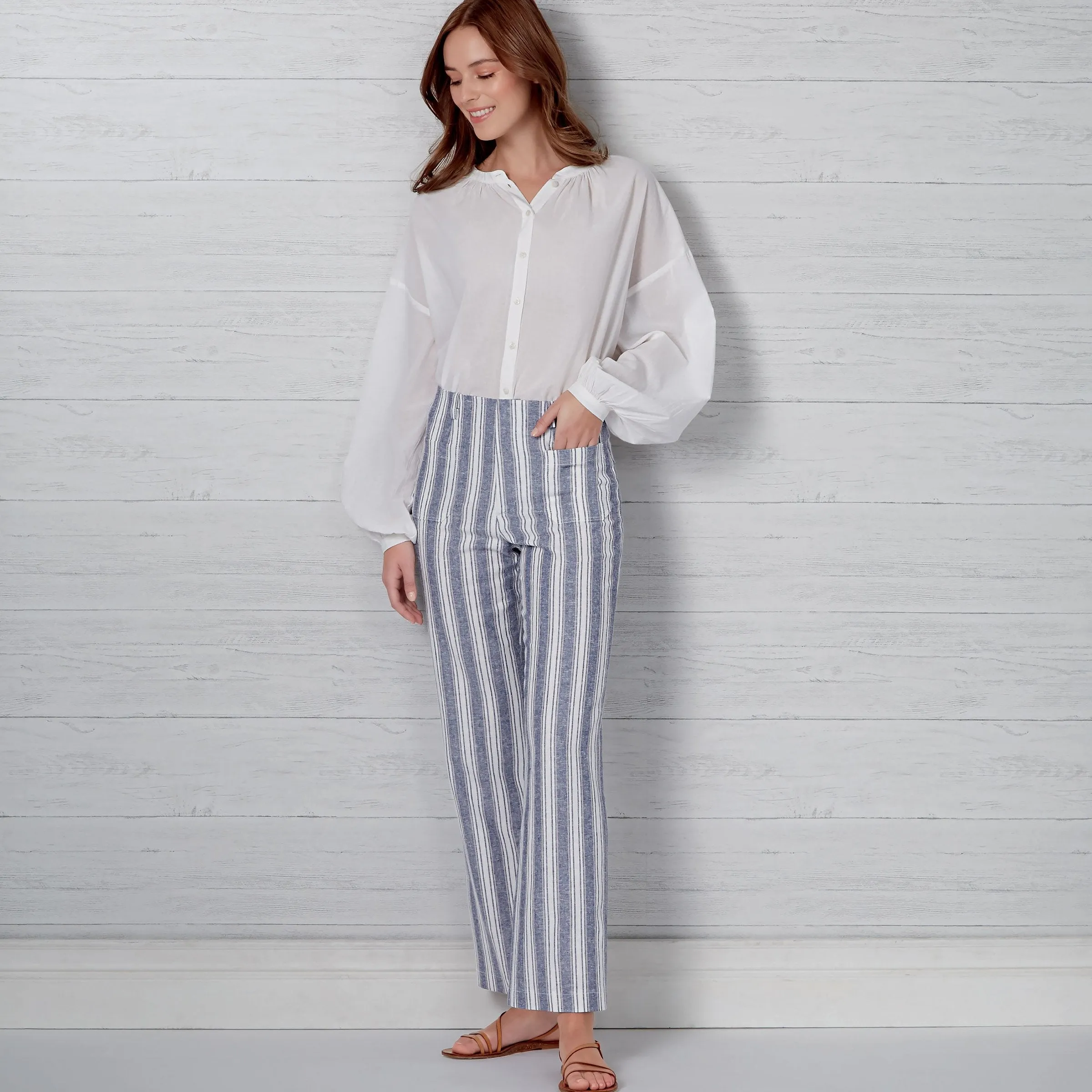 Newlook Pattern N6660 Misses' High Waisted Flared Pants In Two Lengths