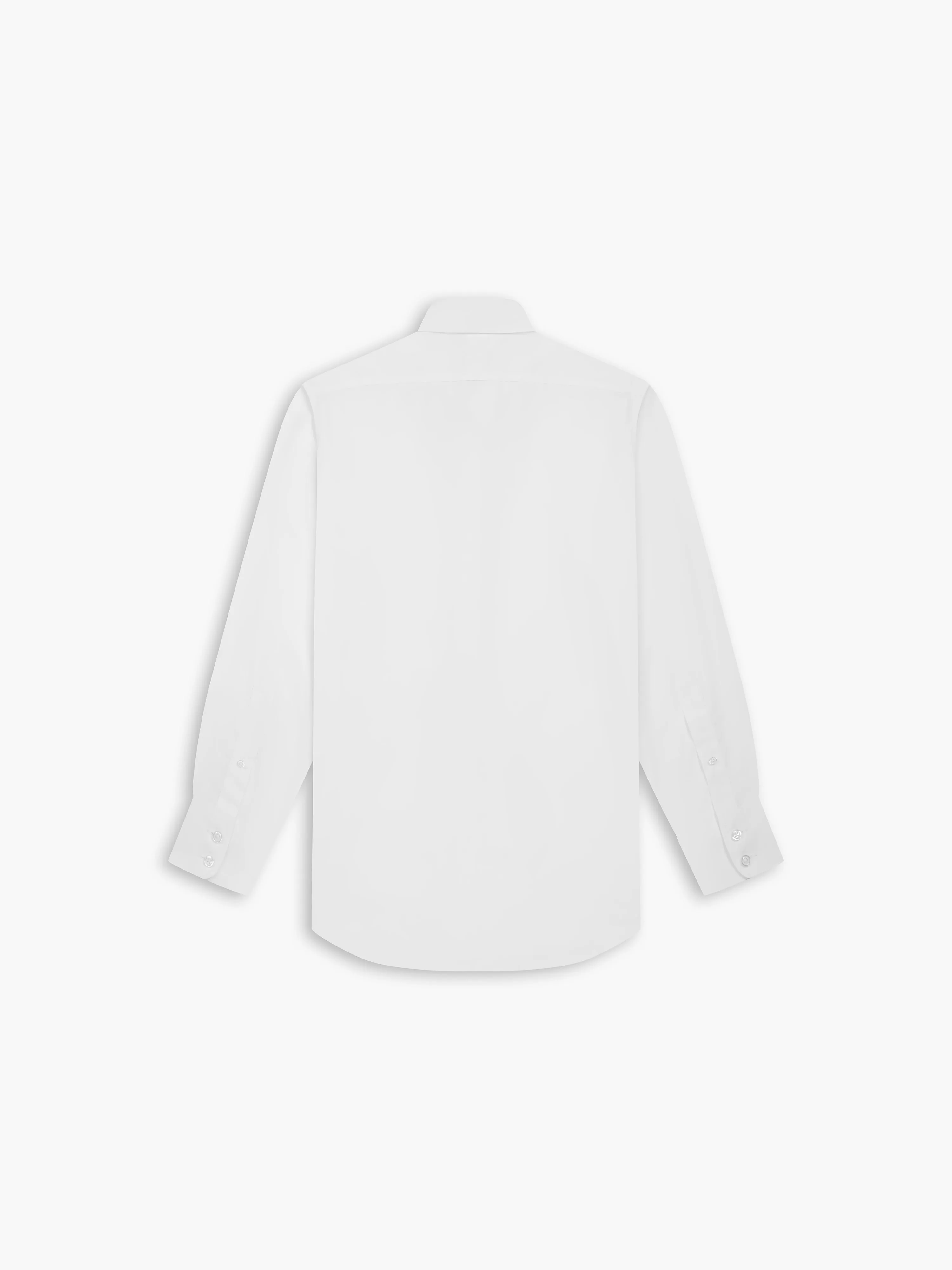 Non-Iron White Poplin Fitted Single Cuff Classic Collar Shirt