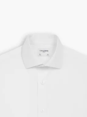 Non-Iron White Poplin Regular Fit Single Cuff Classic Collar Shirt