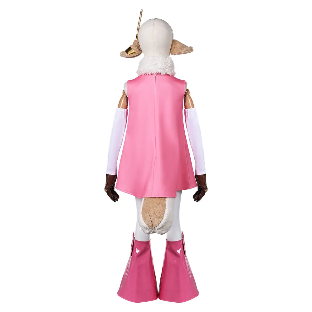 One Piece Vegapunk/Atlas Pink Suit Kids Children Cosplay Costume Outfits