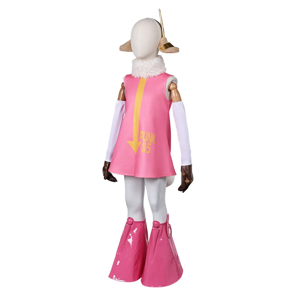 One Piece Vegapunk/Atlas Pink Suit Kids Children Cosplay Costume Outfits