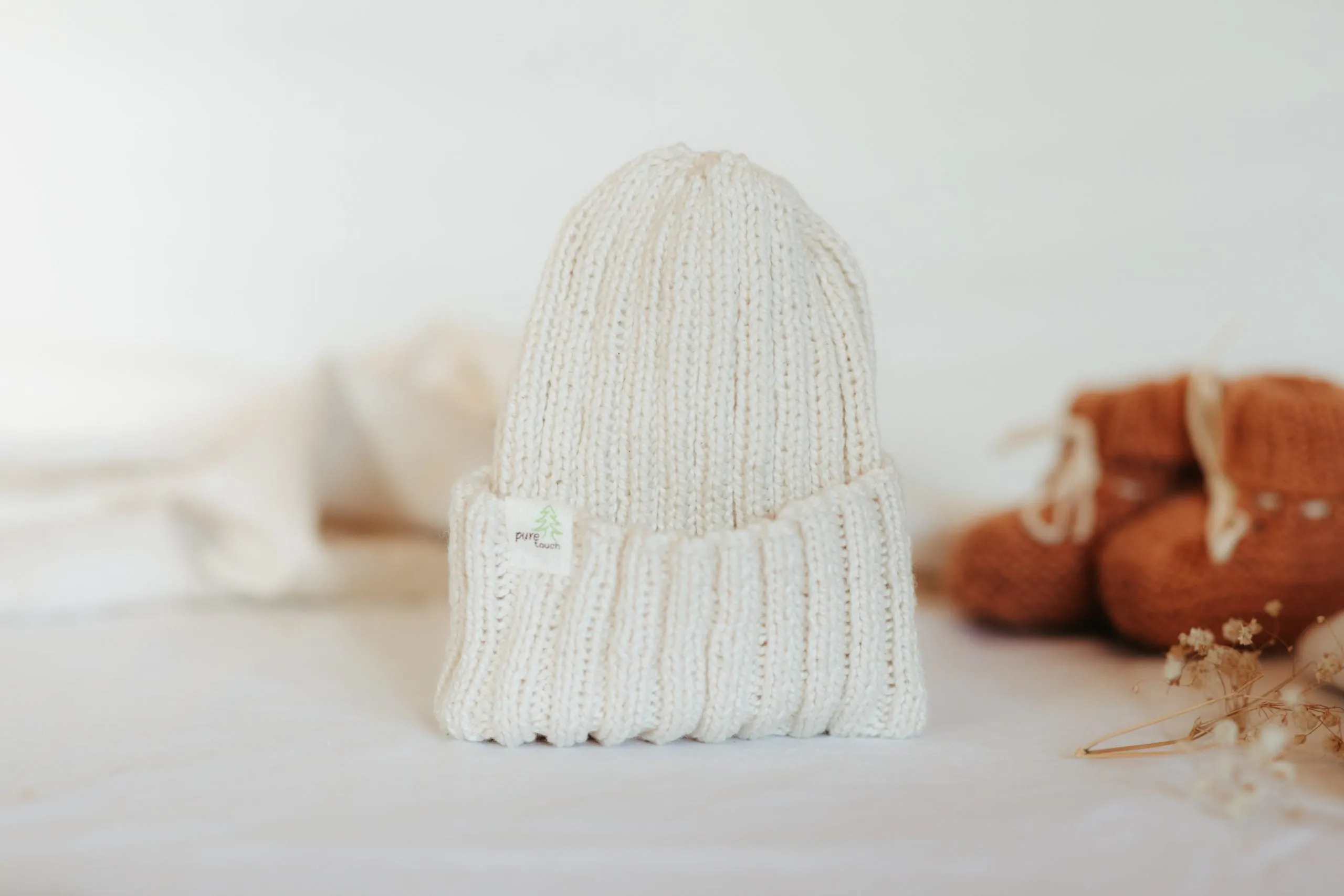 Organic Cotton Baby Beanie | Biodegradable Knitted Newborn Baby Caps