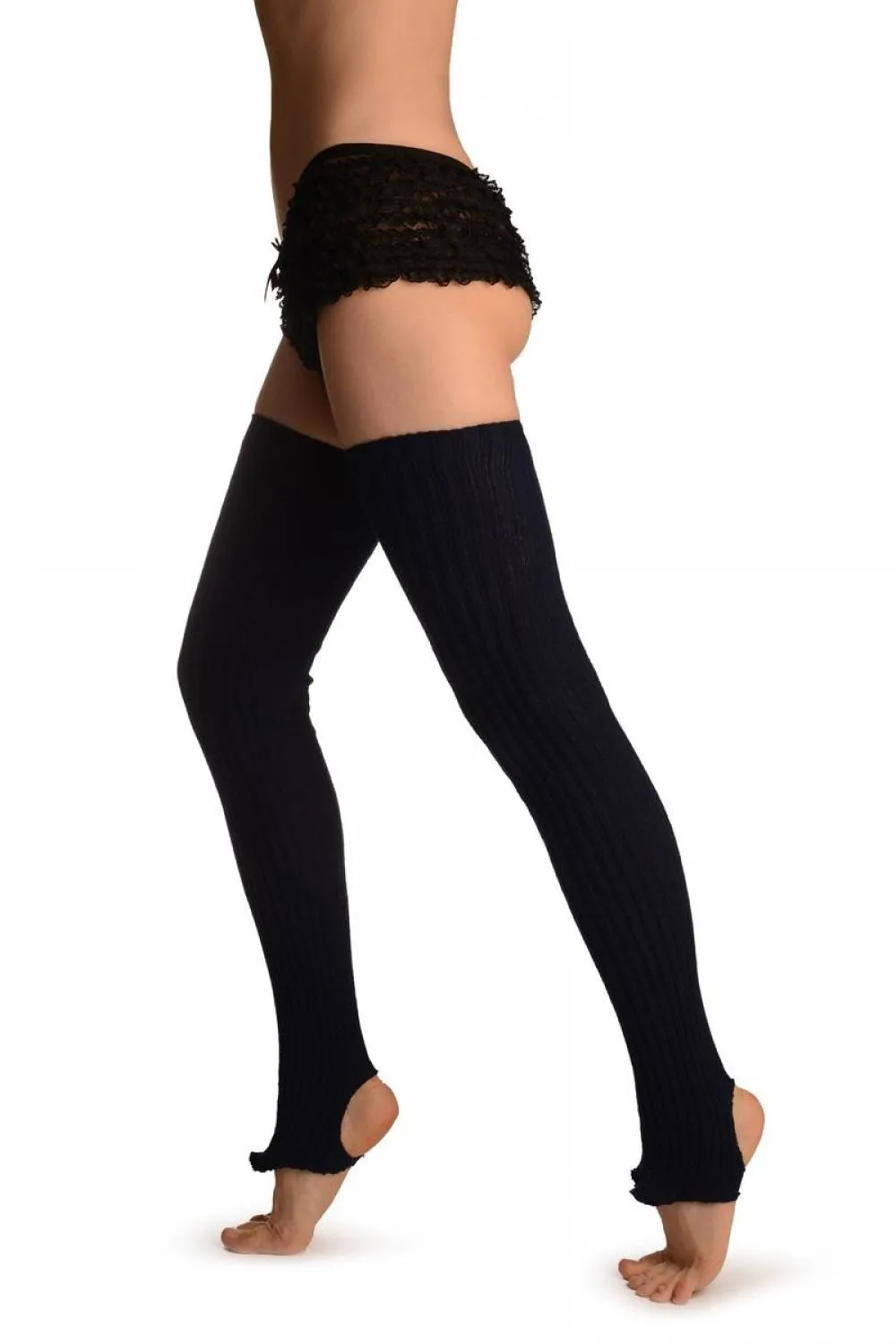 Oxford Blue Stirrup Dance/Ballet Leg Warmers