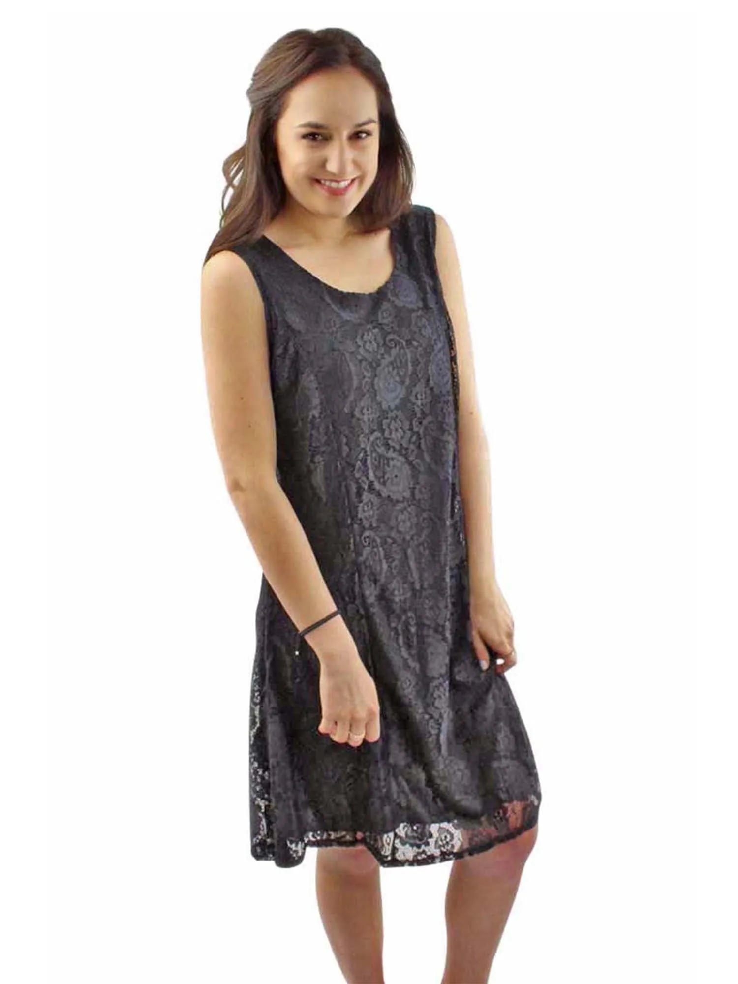 Paisley Lace Sleeveless Midi Dress