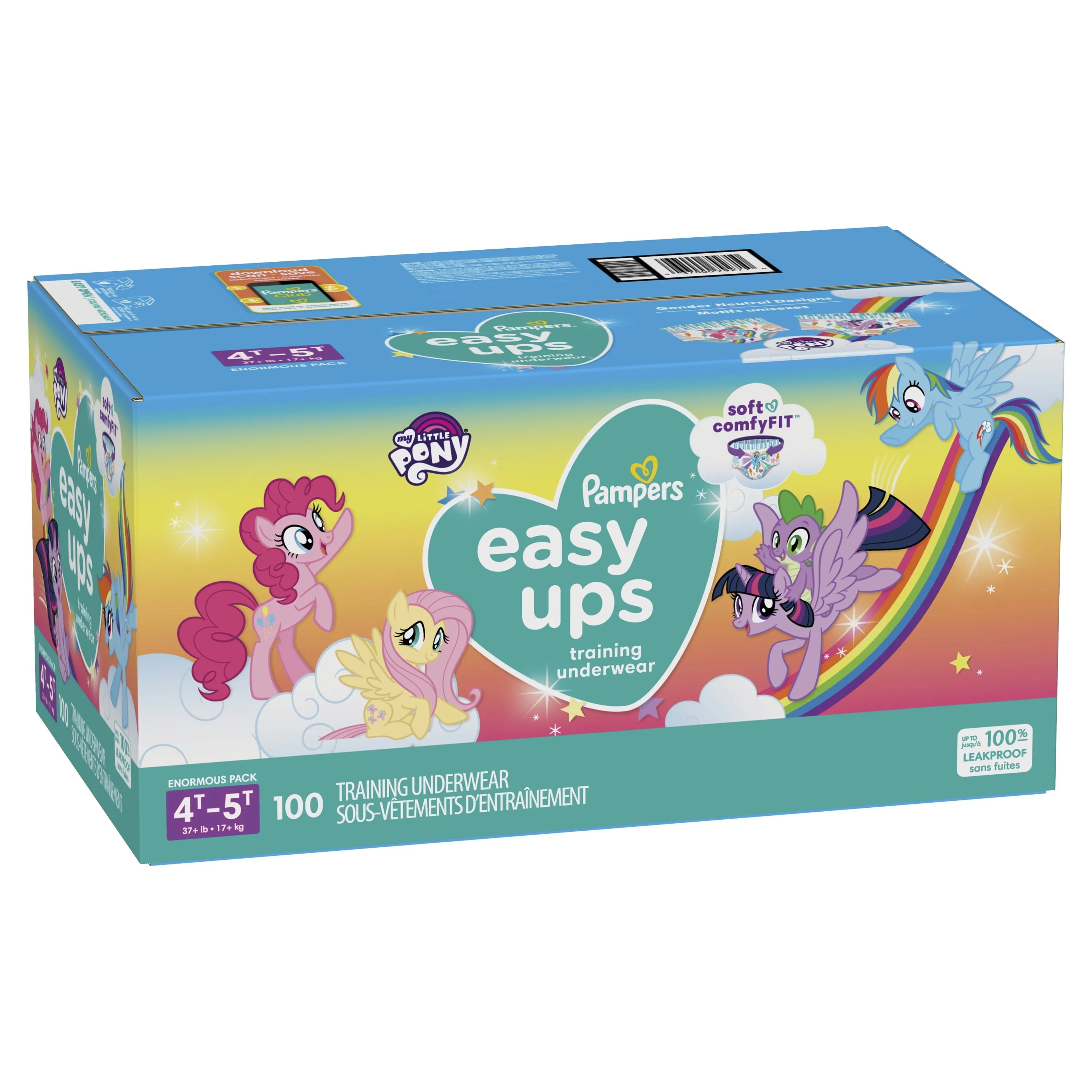 Pampers Easy Ups Girls 4t5t 100ct