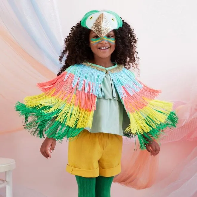 Parrot Fringed Cape Costume