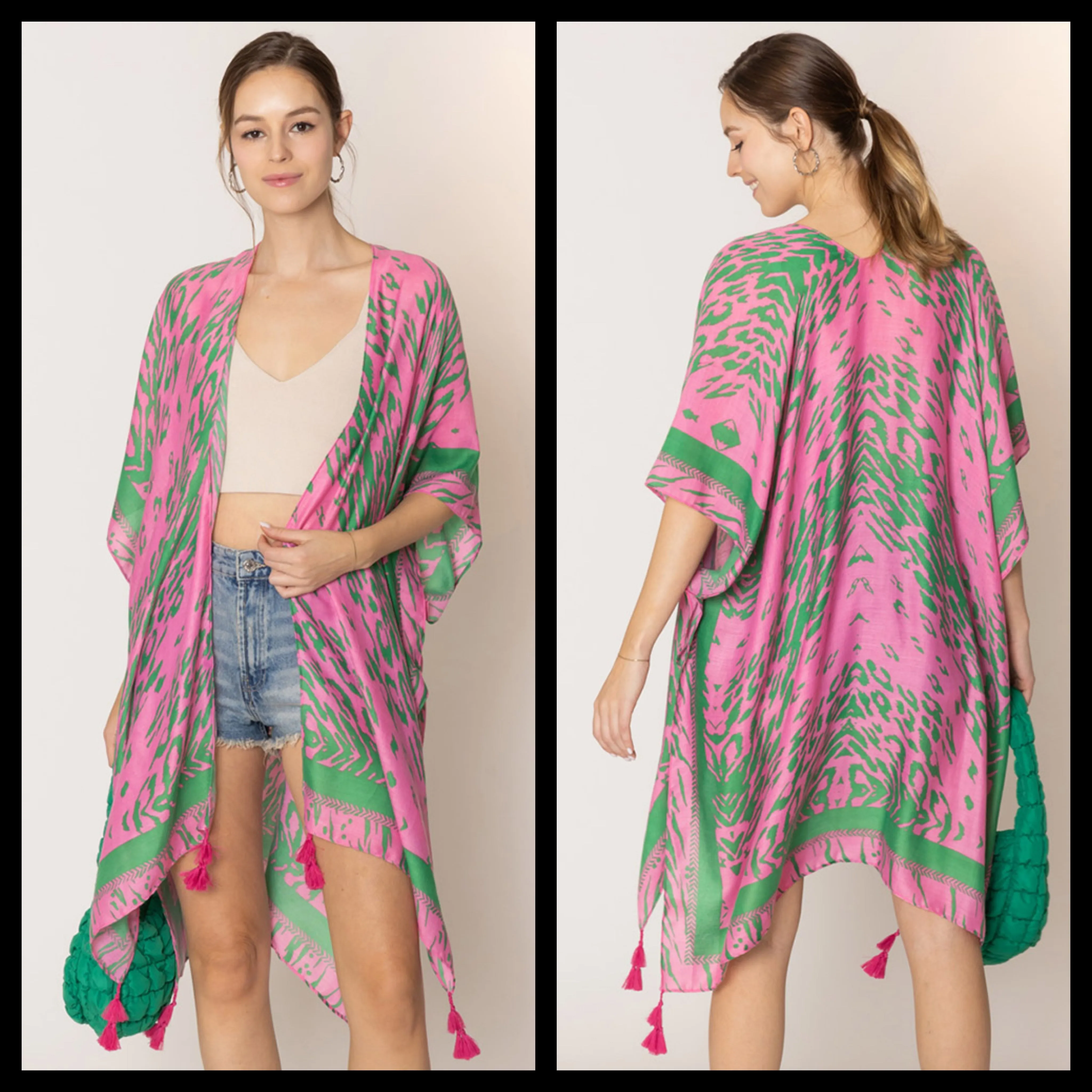 Pink and Green Kimonos